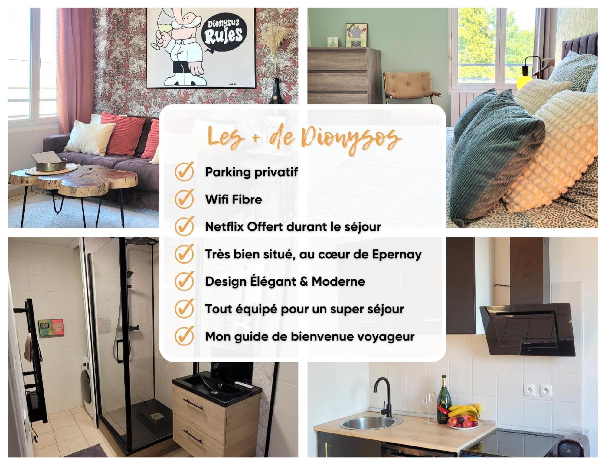 Gite Urbain - Dionysos - Parking Epernay Ngoại thất bức ảnh